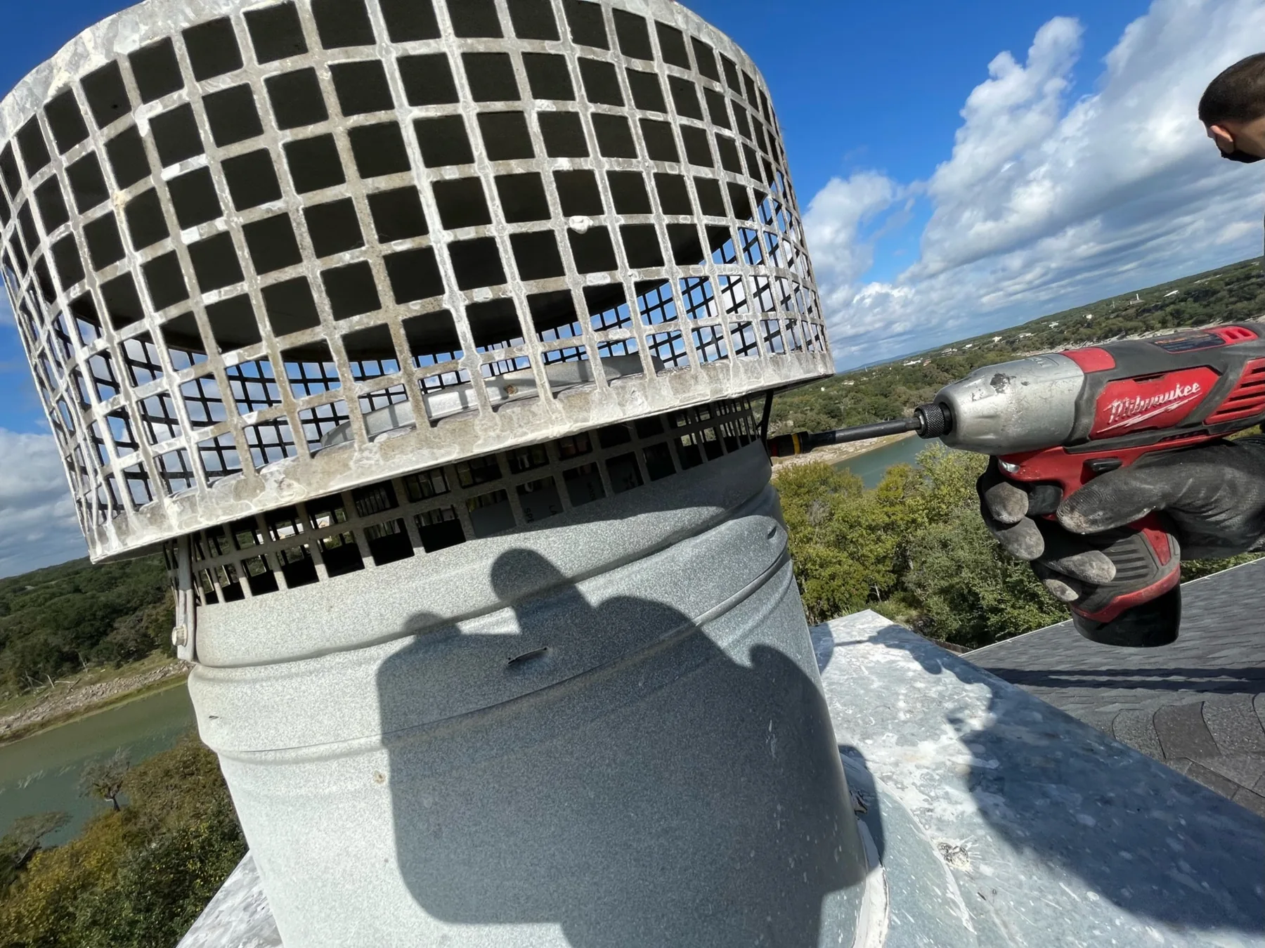 Chimney cap installation in Austin